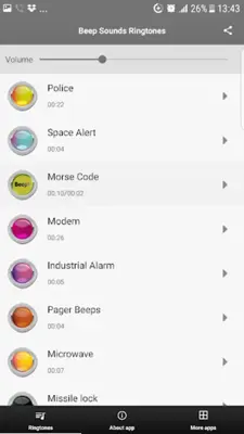 Beep Sounds Ringtones android App screenshot 2